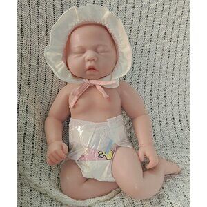 45cm Cute Reborn Baby Dolls Sleeping Newborn Platinum Silicone Dolls 2.75kg GIRL